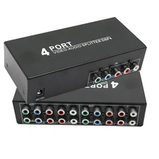 5 Rca Component Video Audio Splitter 1 In 4 Out 4way Rca/ypbpr Component Video L