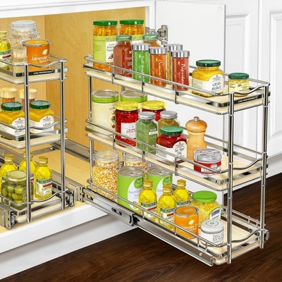 Élite™ Pull Out Spice Rack Organizer for Inside Kitchen Cabinets
