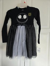 Disney Nightmare Before Christmas Jack Skellington Dress - Girls XS 4/5 NEW