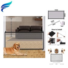 70.9"x28.3" Pet Gate,Baby Gate,Magic Gate Portable Folding mesh gate Safe Gua...