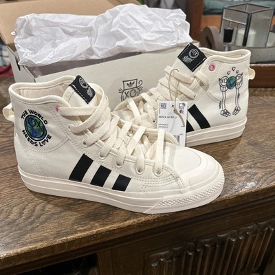 (GS) adidas x Andr Saraiva Nizza Hi RF 'The World Needs Love' GZ1758 Size 4-1/2