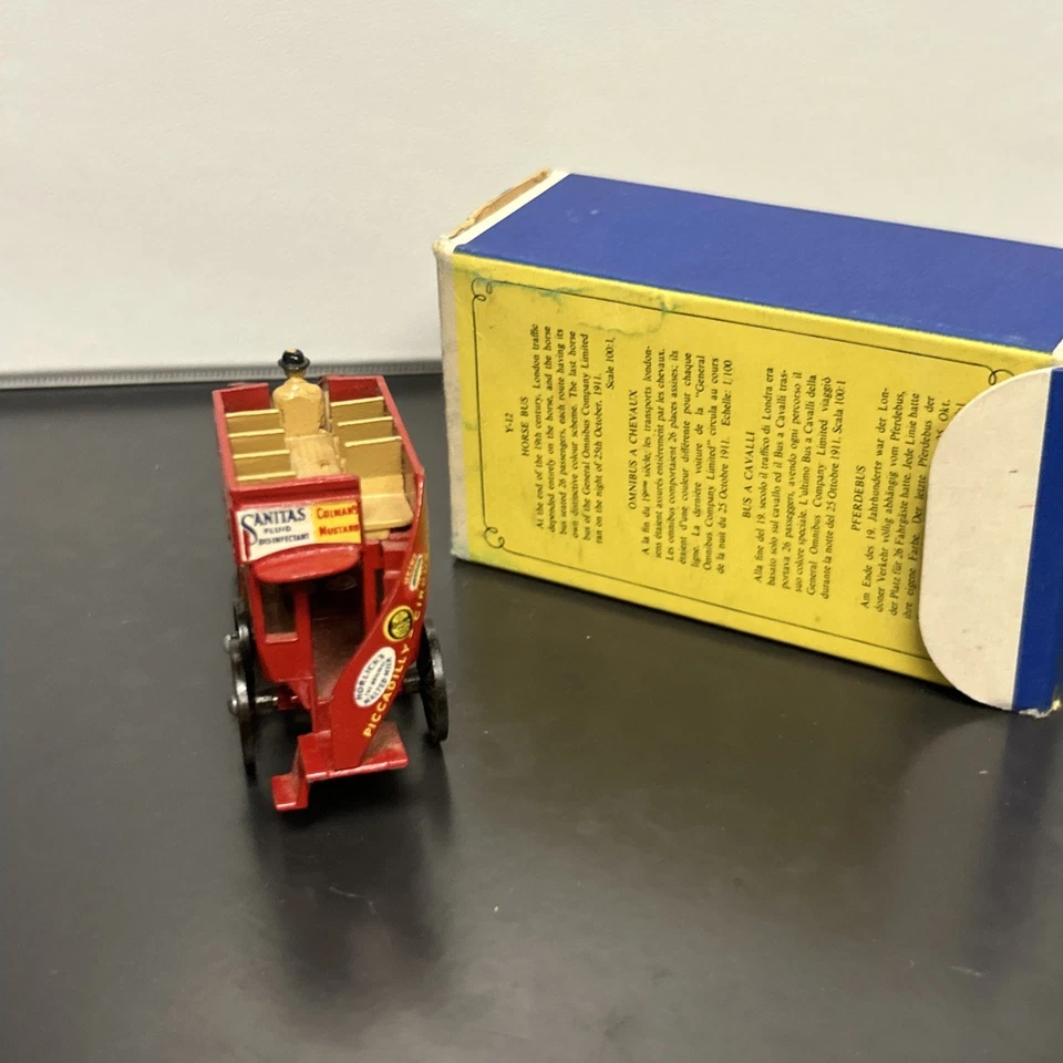 MATCHBOX MODELS Of YESTERYEAR Y-12 HORSE BUS LIPTON TEA In Original Box MINT WOW - Image 4 of 4