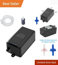 Aquarium Air Pump for Small Fish Tank up to 10 Gallon, 50 GPH Hydroponic Oxyg...