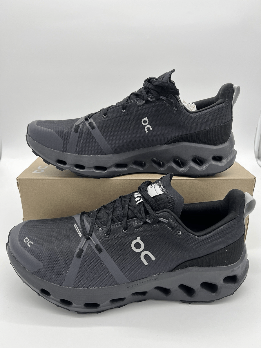On Cloudsurfer Trail Waterproof Trail Shoes Black Eclipse