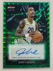 John Collins 2024 Topps Finest /99 Green Refractor Electrifying Auto Autograph