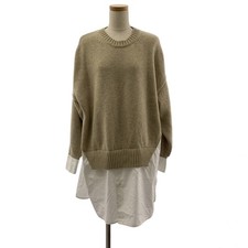 STELLA McCARTNEY 2024AW Shirt Layered Knit Dress XXS Beige white Used KLDR-0