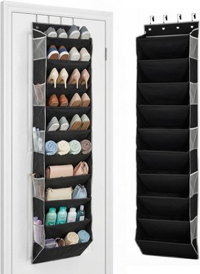 10 Tier Over The Door Shoe Organizer Hold 20 Pairs Shoes