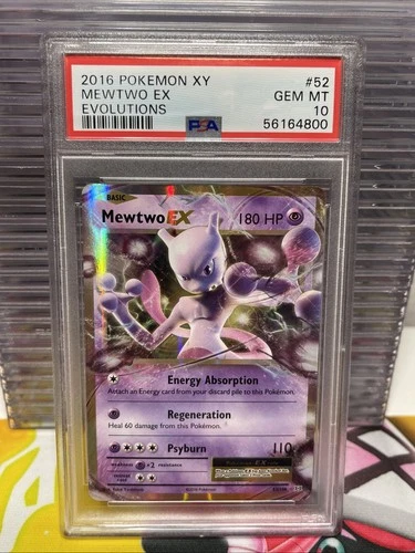 2016 Pokemon XY Evolutions Mewtwo EX 52/108 PSA 10 GEM MT