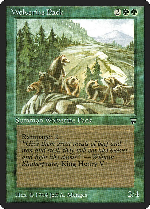 Wolverine Pack NonFoil Legends 214 NM MTG