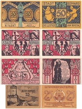 Boppard am Rhein 25-50 Pfennig 4 Pieces Notgeld Set 1920-1921 Mehl #142.1-3 UNC