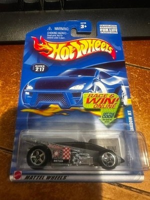 2001 Hot Wheels Shadow Jet #217 Race & Win Card