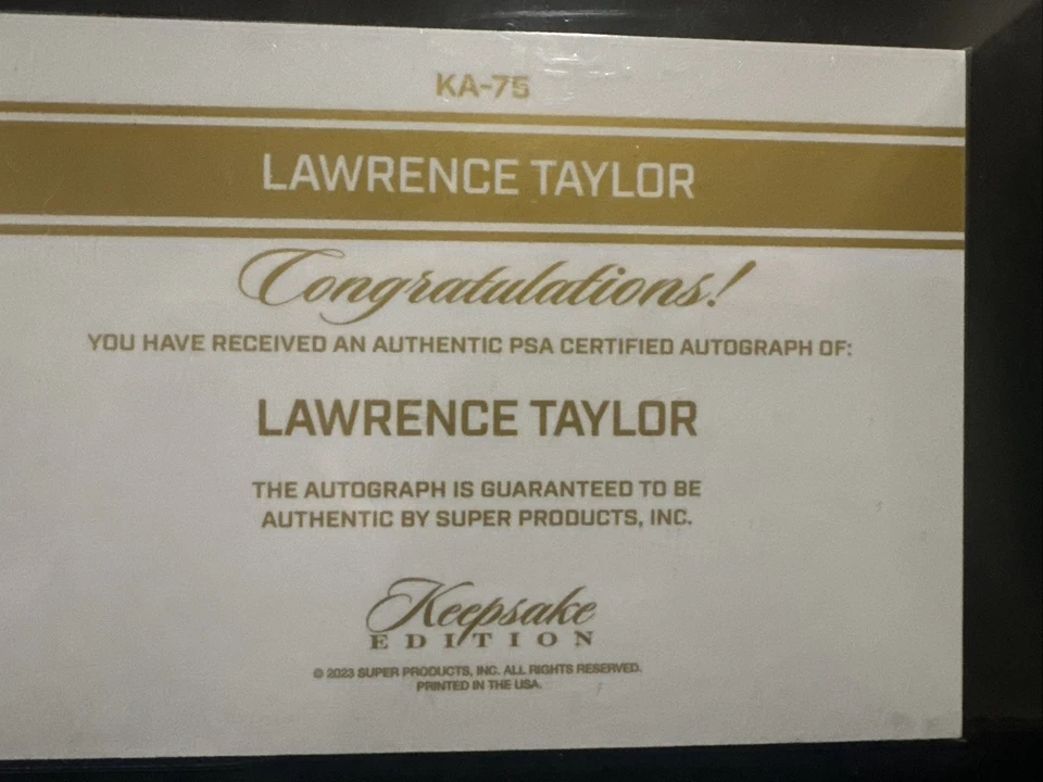 Lawrence Taylor Signed Super Bowl Post Card - Image 2 of 2