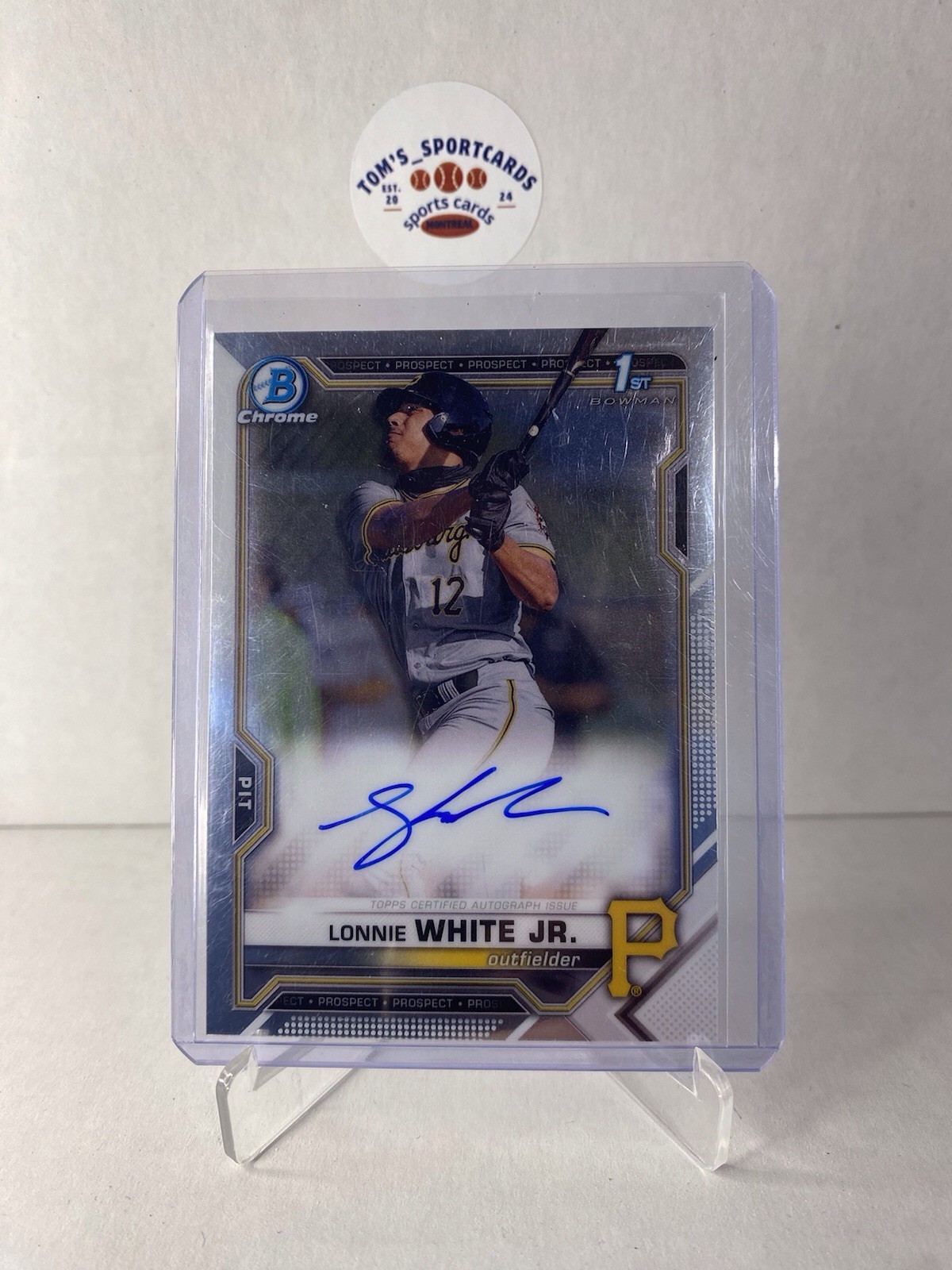 1st 2021 Bowman Chrome Draft AUTO CDA-LW LONNIE WHITE JR Rookie Card Pirates