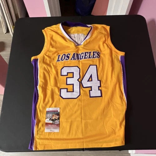 Shaquille O'Neal Signed Los Angeles Lakers Basketball Jersey JSA Authenticated