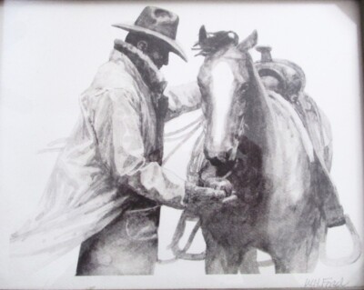 W. H. FORD PRINT FEEDING HIS HORSE | eBay