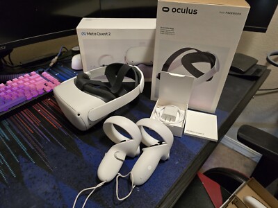 Meta Oculus Quest 2 128GB Virtual Reality Headset - White - Elite Strap(OCQ128B)
