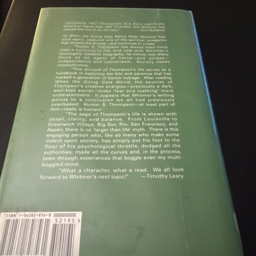 When the Going Gets Weird : The Twisted Life and Times of Hunter S. Thompson VG - Picture 2 of 2