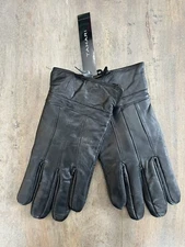 Tahari Black Leather Gloves Mens Size XL 100% Leather RN #134598 MSRP $98