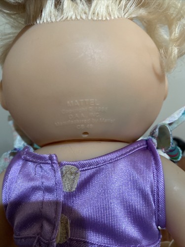 Vintage Kohlaufnäher Kinderpuppe, Schwimmring, Tauchmaske, Flossen - Bild 4 von 9