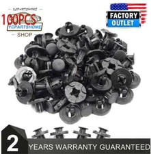 100 PCS Clips Bumper Cover Radiator Grille Rivets Fastener Fits 8mm Hole