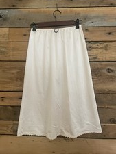 Vintage Slip Skirt Midi Scalloped Hem Lightweight Lingerie Layering Minimalist M