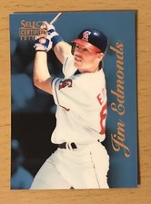 1996 SELECT CERTIFIED BASEBALL CERTIFIED BLUE JIM EDMONDS CALIFORNIA ANGELS 1