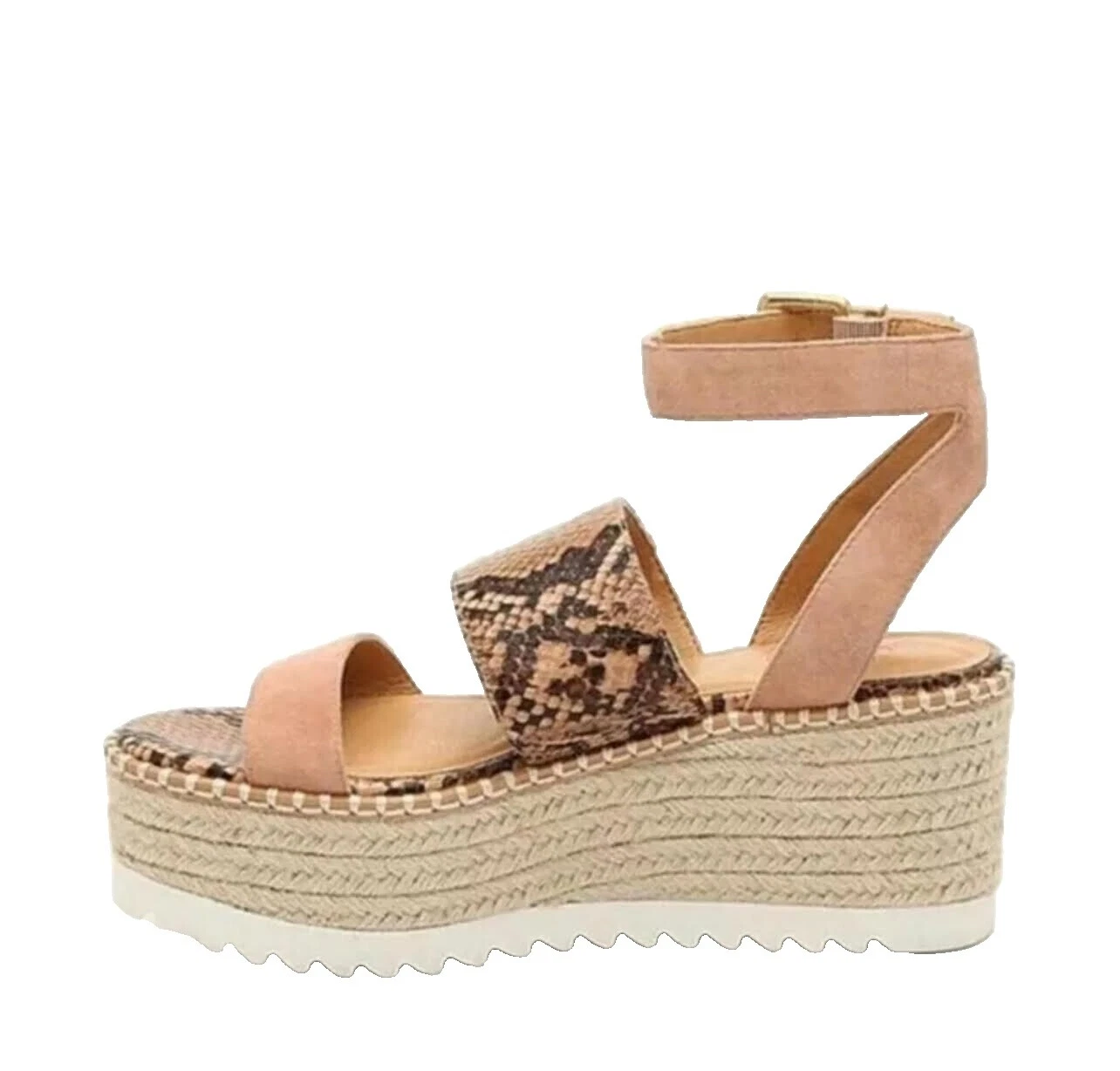 Saltos casuais femininos wedge com estampa de animais