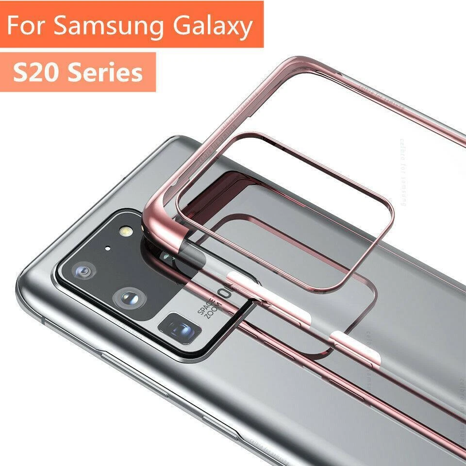Pour Samsung Galaxy A51 A71 S10 Lite S20 Plus Ultra Métallique Clair TPU Etui - Photo 2/4