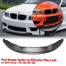 CB Style Front Spoiler Lip Splitter Kit For BMW E81 E82 E87 E88 1M 2004-2013