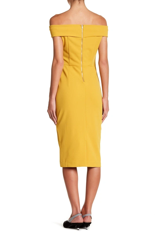 Vestido vaina para mujer ECI 163392 sin hombros liso talla 2 Foto 2 de 2