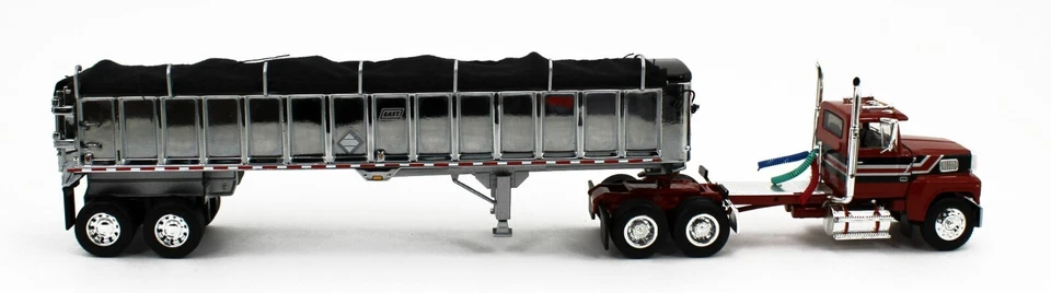 DCP 1:64 *RED & BLACK* FORD LTL 9000 Day Cab w/CHROME East End Dump Trailer NIB! - Image 3 of 4