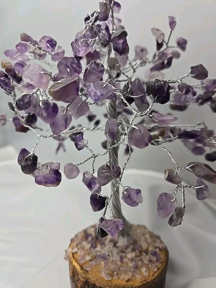 Árbol Bonsai Cristal Amatista Feng Shui Decoración para Meditación Reiki Hogar Oficina Foto 4 de 4