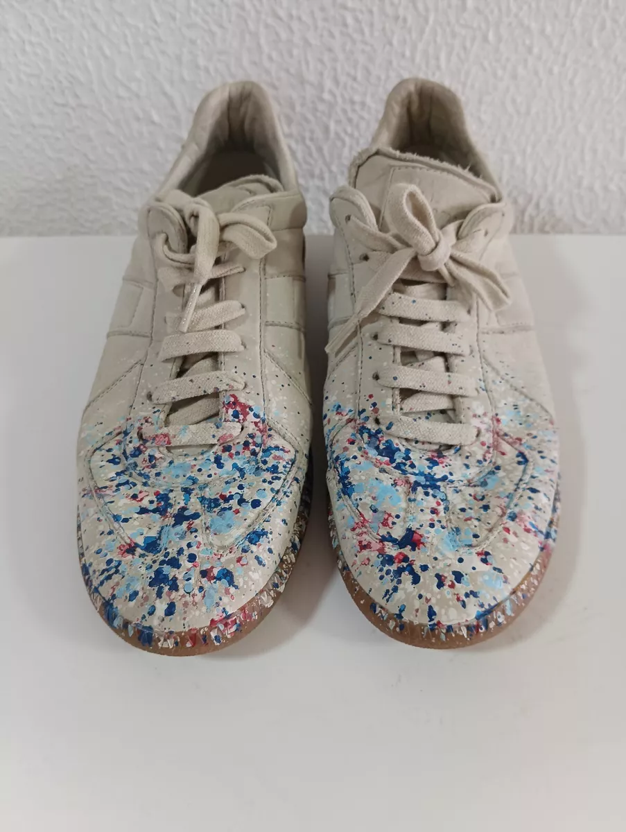 Maison Margiela Replica 22 Paint Splatter Low Top Sneakers Size 39 Maison Margiela Replica 22 Paint Splatter Low Top Sneakers Size 39
