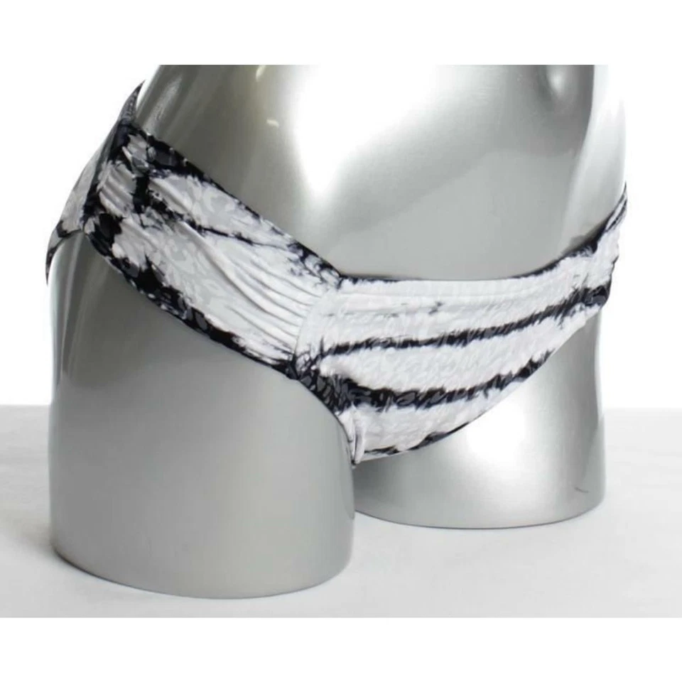 Combo de bikini blanco/negro Lucky Brand para mujer S parte inferior de natación cucharada blanca tie dye Foto 2 de 4