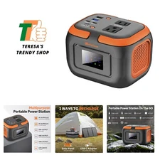 Portable Power Station 120W, 110V Power Bank with AC Outlet, Portable Generat...