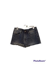 Buffalo David Bitton High Rise Jean Shorts Size 32 Raw Hem High Waisted Western