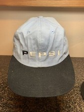 Official PEPSI COLA POP SODA Advertising LIGHT DENIM Strapback Hat Baseball Cap