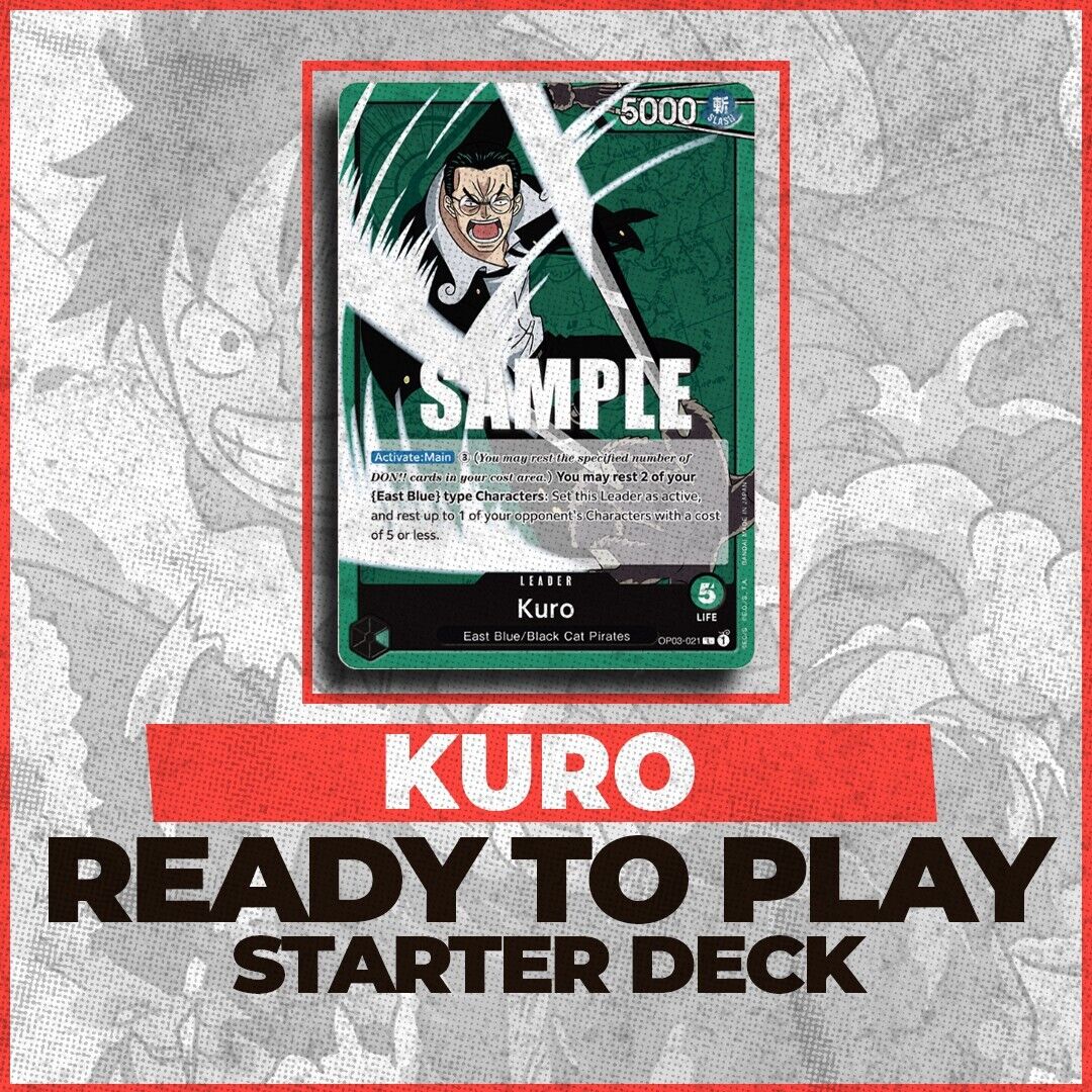 One Piece Green Kuro Arlong BEGINNER Deck Don Krieg Nami Jango Gin East  Blue