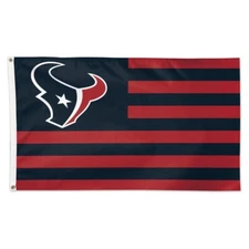 HOUSTON TEXANS AMERICANA 3'X5' DELUXE FLAG NEW WINCRAFT 🤠