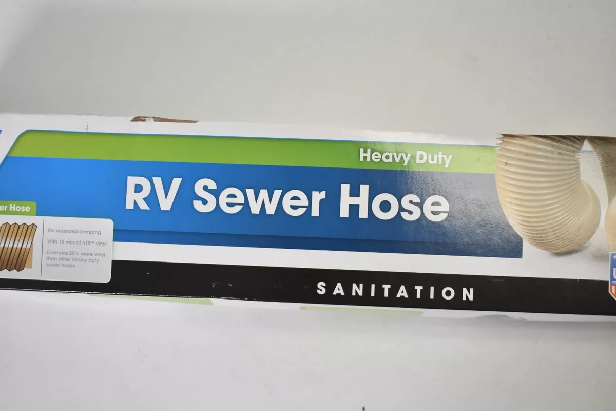 Camco RV Sewer Hose Heavy Duty Sanitation 10' 15Mil Brown HTV Vinyl 39621