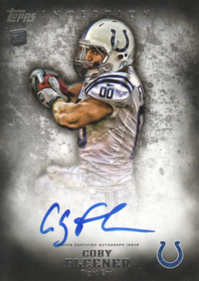 B3986-2012 Topps Inception #125 Coby Fleener RC AU