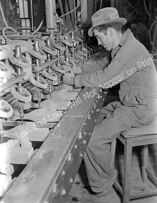 1937 Worker, Tomlinson Chair Manufacturing, High Point, NC Old Photo Reprint