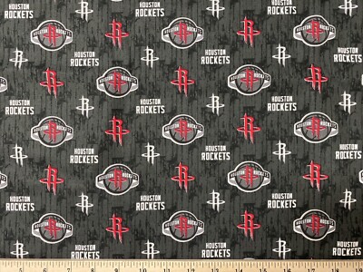 NBA HOUSTON ROCKETS Basketball, Court, 1/4 Yard (9”x 43”) 100% Cotton ...