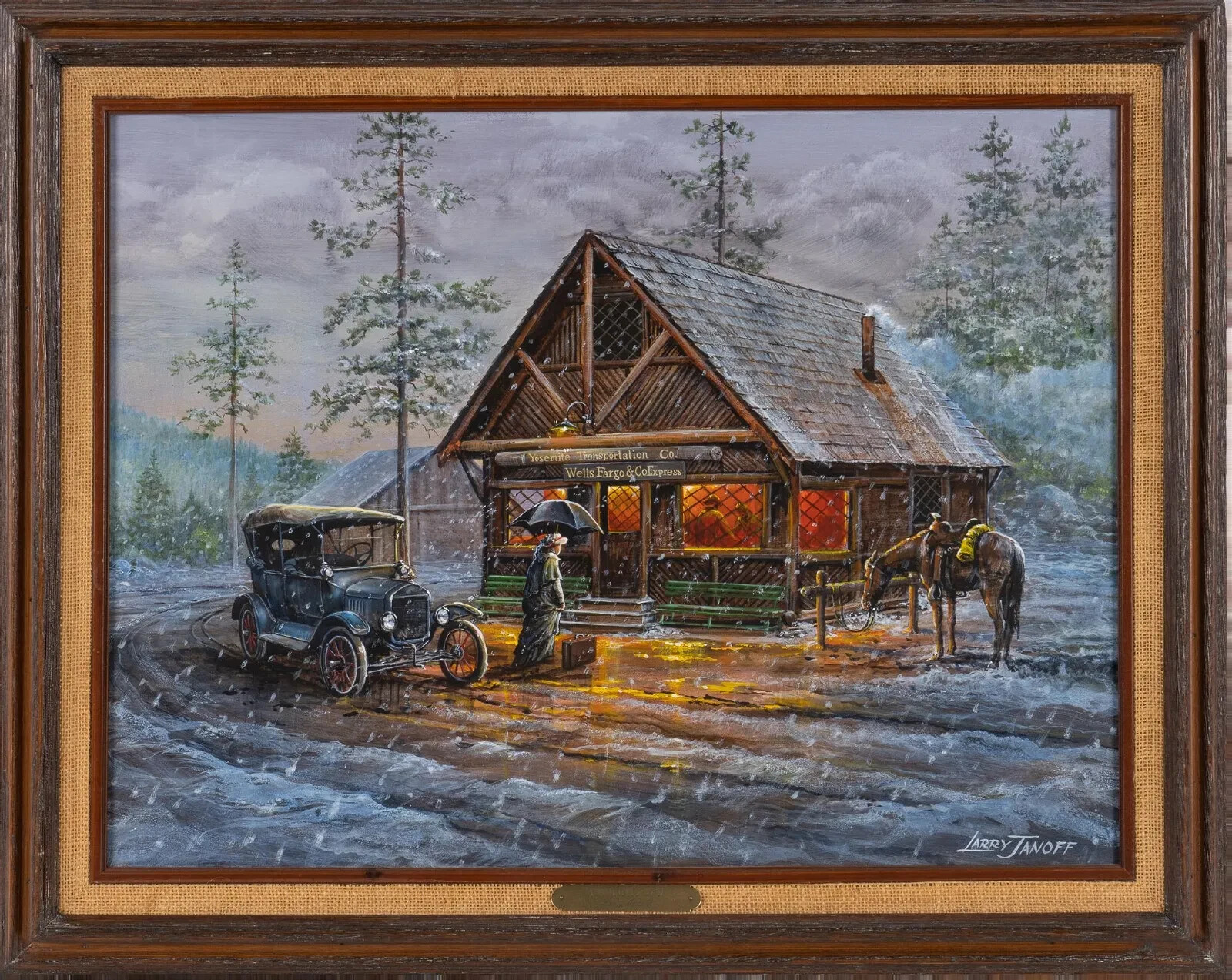 Larry Janoff, "A Holiday Trip" Yosemite Wells Fargo eBay