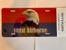 Made in the USA! 101st Airborne Premium license plate.