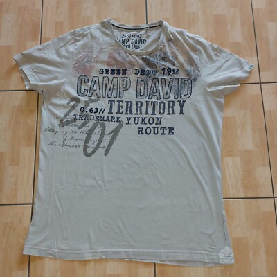 Camp David / Yukon Route - T-Shirt - Grau - Gr. L