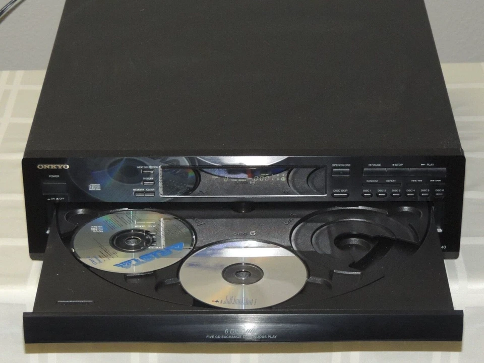 Onkyo DX-C340 6-Disc Carousel CD Changer COMPACT DISC PLAYER NO REMOTE Tested! - Image 3 of 4