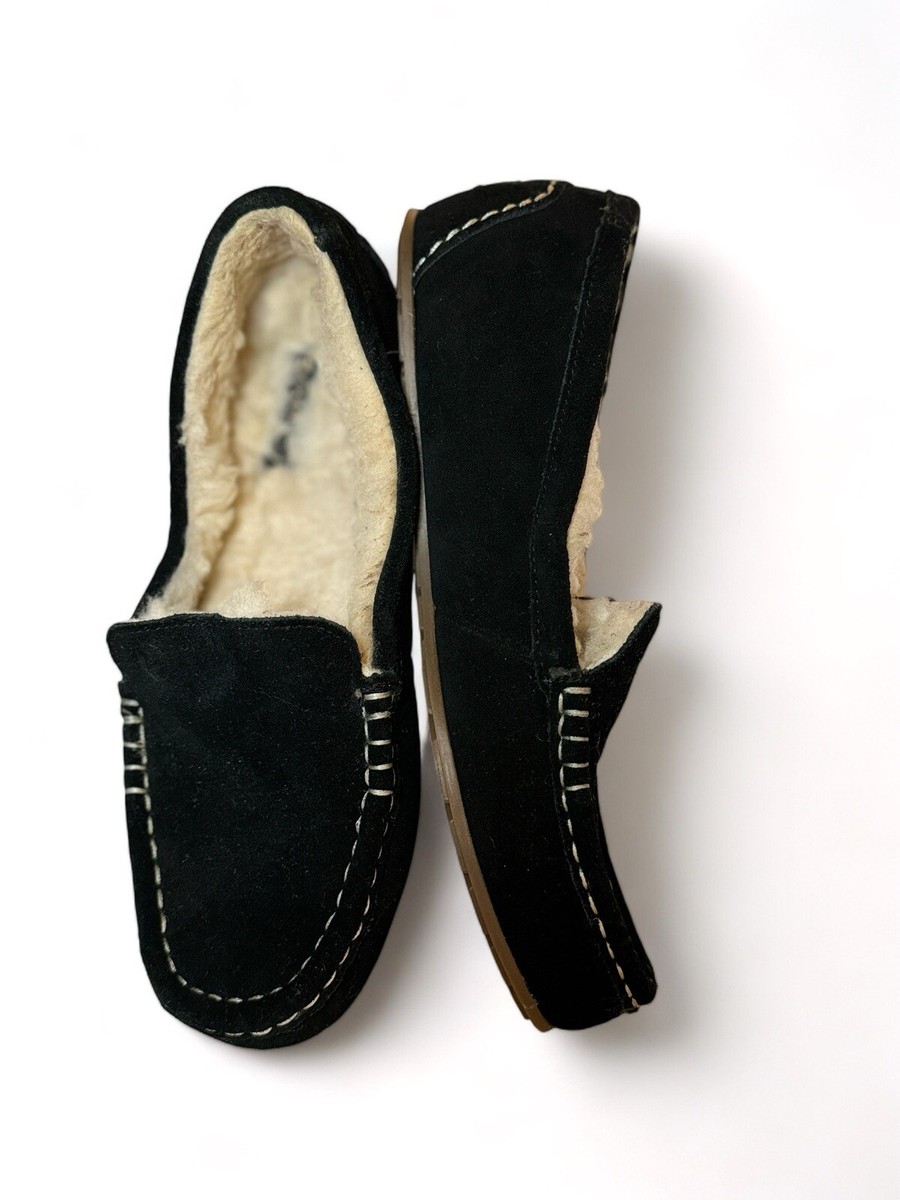 Koolaburra by UGG Lezly Black Suede Womens Faux Fur Moccasin  display picture 1