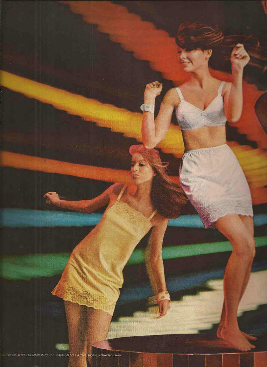 60's Maidenform Lingerie 2-Page Ad 1967