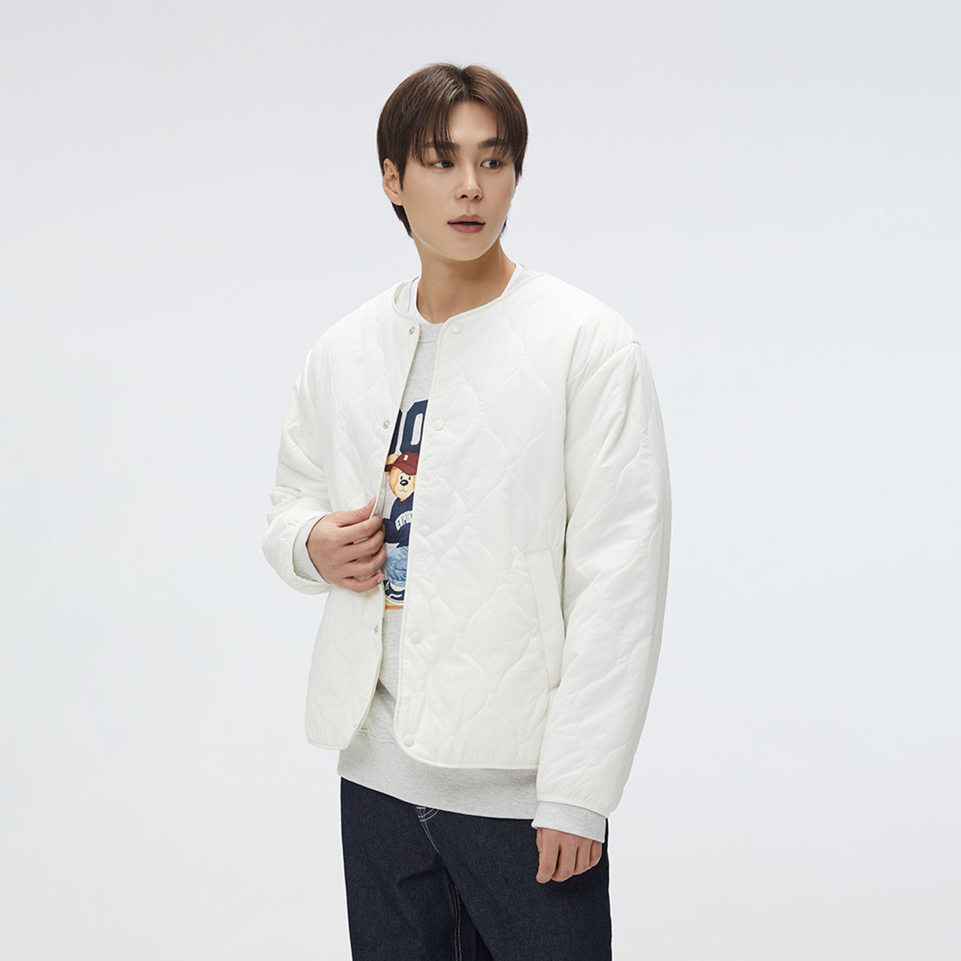 Spao Basic Quilted Jacket Men Outerwear SPJAF12C21 - image 1